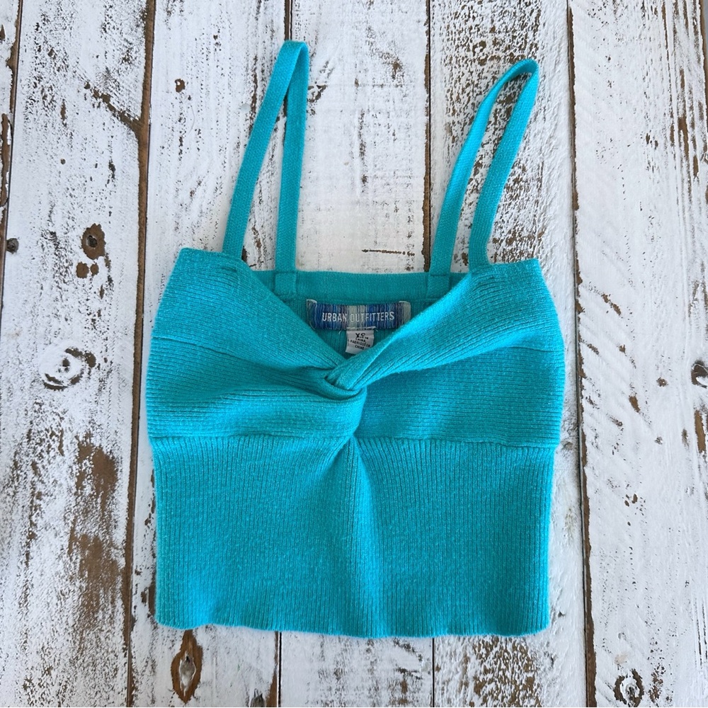 Urban Outfitters Teal Knit Crop Top